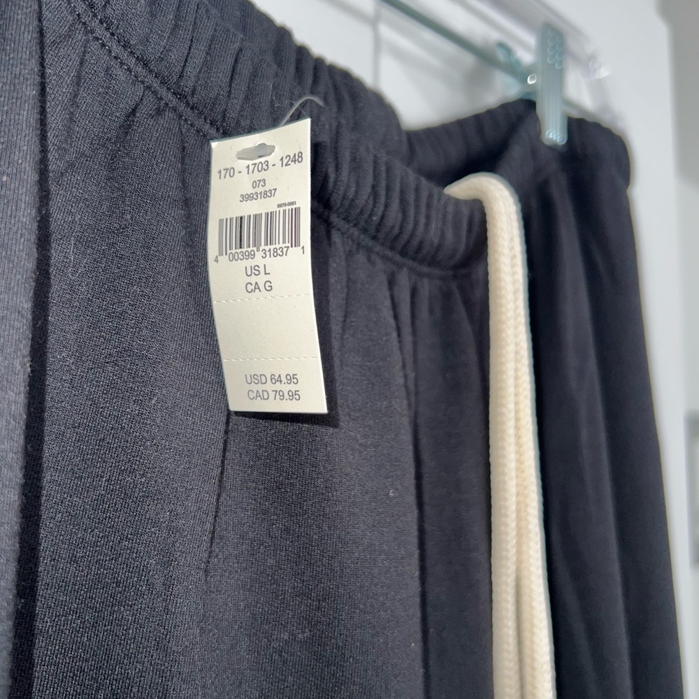 Aerie Black Wide-Leg Pants with Drawstring - Picture 3 of 3
